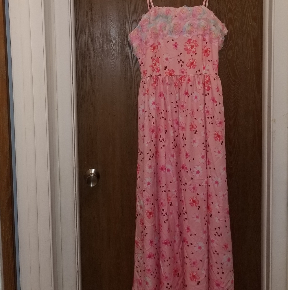 Floral Pink Maxi Dress